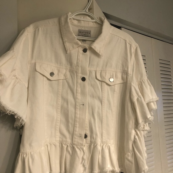 Hayden Jackets & Blazers - White Jean jacket